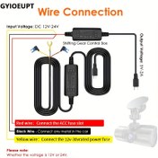Resim GYIOEUPT araç kamerası donanım kablo kiti, çoklu cihazlarla uyumlu, 24 saat park izleme, otomatik geciktirilmiş video kaydı, düşük voltaj koruma mini USB arabirimi, Araç İzleme Sistemi, Kara Kutu Kaydedici, Taşınabilir Kablo Kitleri, Kompakt Tasarım, Dayanıklı Kablolar, Yüksek Kaliteli Bağlayıcılar, Kamera Ekipmanları, Dashcam Ekipleri, Araba Sahipleri, Otomotiv Tutkunları İçin 