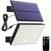 Resim 400 LED Güneş Hareket Sensörlü Işıklar Dış Mekan, Uzaktan Kumanda, Bireysel Paneller, 5.0 Metre Kablo, Şafakdan Şafağa Aydınlatma, Güvenli Güneş Sel Işıkları Dış Mekan Veranda Bahçe Shed Duvar Noel Hediyeleri Baba Günü Hediyeleri Erkek Arkadaş Hediyeleri 