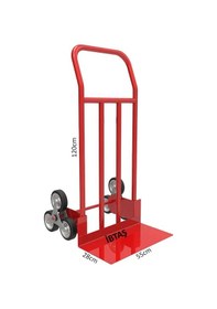 Resim İbtaş 3 Tekerlekli 250 Kg Ergonomik Merdiven Çıkabilen Koli, Eşya, Yük Taşıma El Arabası 
