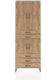 Resim Arges Dolap 4 Raflı 5 Çekmeceli 4 Kapaklı 88x30x243 Aytaşı-çam Aytaşı 