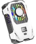 Resim GHK TECH 15W RGB Radyatör Telefon Soğutucu Fan Gaming 2500 Mah Bataryalı Kablosuz Kullanışlı Uyumlu 