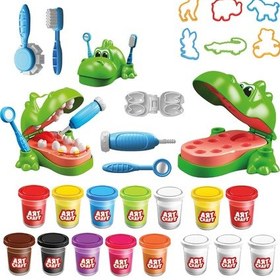 Resim Oyun Hamuru Set Dino Diş Oyuncak Eğitici Set 860 Gr Oyun Hamuru 