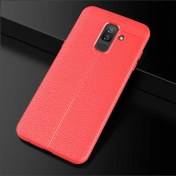 Resim Canpay Samsung Galaxy J8 Uyumlu Kılıf Esnek Pu-Deri Leather-Pu Series Protected Case 