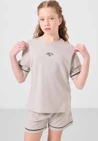 Resim TOMMY LIFE Pamuklu Yumuşak Dokulu Standart Fit Basic Kız Çocuk Şort Takım, T17KG-75183 