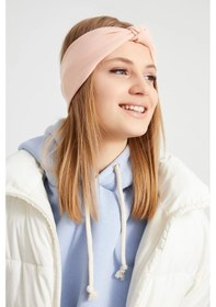 Resim Handmade New Dizayn Butik Bandana Saç Bandı, Ekstra Yumuşak Yerli Kumaş, Şık Rahat Göz Alıcı - Tek Ebat / Pudra Pudra 