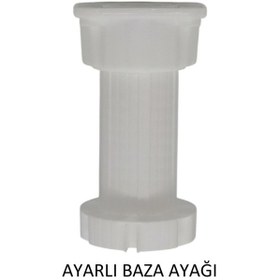 Resim Ayarlanabilir Plastik Baza Ayağı 10-15 Cm, Beyaz, Çok Amaçlı Dolap Ayağı 100 Adet Beyaz 