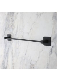 Resim Banyo Dekoru İçin Yapışkanlı Siyah Çubuk Havluluk Tutucu Diğer 