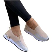 Resim Kadın Slip-on Yürüyüş Ayakkabıları Platform Loafer'lar Rahat Nefes Alabilen Kaymaz Ayakkabılar Ratetime Haki 
