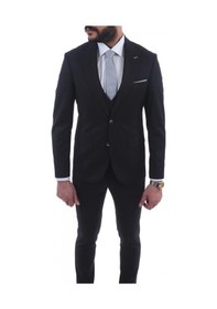 Resim Jan Carlucci Slimfit Yelekli Drop 6 Takım (513704084) Siyah 