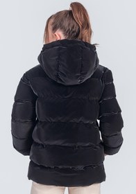 Resim Zaziko Kids Kız Çocuk Kapüşonlu Nova Kumaş Kışlık Mont KM1010 