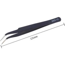 Resim AyrStore St-15 Antistatik Eğri Uç Tweezers Cımbız 