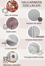 Resim ALAADDİN CARPET Makinede Yıkanabilir Kaymaz Taban Leke Tutmaz Bebek Çocuk Odası Halısı Çocuk Oyun Halısı - 