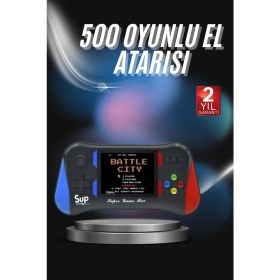 Resim Genel Markalar 3.5 İnç 500'ü 1 Arada Klasik Oyun Konsolu Nostalji Oyunlu Atari 