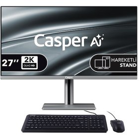 Resim Casper Nirvana A97.255H-CF00A-V-G Ultra 7-255H 24 GB 1 TB NVMe SSD 27" W11H AIO Masaüstü Bilgisayar 