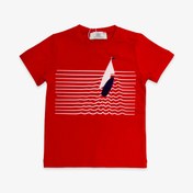 Resim Little Sparks Baby & Kids Kırmızı Erkek Bebek Yelkenli Tshirt 