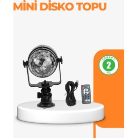 Resim 3 Renk 7 Mod Döner Disko Topu Işık 