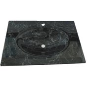Resim Cam Lavabo 15 MM 100 x 56 CM Gri Desenli Siyah 
