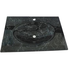 Resim Cam Lavabo 15 MM 100 x 56 CM Gri Desenli Siyah 