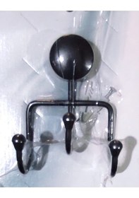 Resim Üçlü Mutfak & Bornozluk Bornoz Havlu Askısı Siyah 