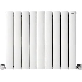 Resim 600mm x 715mm Lilac Yüksek Isı Kapasiteli Dekoratif Yatay Beyaz Alüminyum Radyatör 