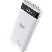 Resim Bix PB202 20000MAH 45W Pd Giriş/çıkışlı Laptop Şarj Edebilen Üç Portlu 22.5W Süper Hızlı LED Göstergeli Powerbank Beyaz 