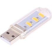 Resim Soulader Usb Şarjlı Kitap Okuma Lambası 3 Led 5730 Smd Gece Aydınlatması Taşınabilir Masaüstü Aplik Beyaz 