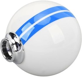 Resim 6 Hız Araba Yarışı Vites Topuzu, Araba Vites Kolu Kafası, Manuel Otomatik Araçlar Shelby GT500 için Vites Topuzu Stil Yuvarlak Bilyalı Vites Topuzu, Manuel Araç için 3(Beyaz mavi) 