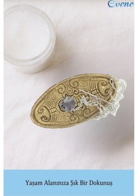 Resim Dekoratif Kase Takı Kutusu Yüzük Kolye Kutusu Mum Tabağı Takı Organizer Model 7 - Altın Eskitme 