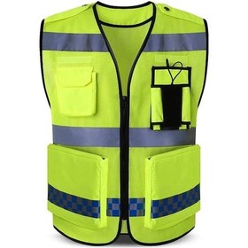 Resim Reflektörlü Yeşil Yelek Mb045 