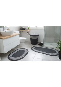 Resim Banyo Takımı Beşli Antrasit Antrasit 