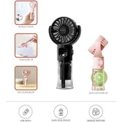 Resim Torima F-13 Siyah Şarjlı Mini Masa Fan Vantilatör 