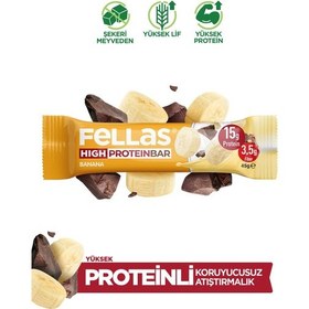 Resim Fellas Yüksek Protein Bar - Muzlu 45 G x 12 Adet 