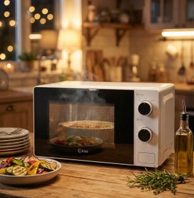 Resim Kiwi KMO-4244 Mikrodalga Fırın | 20L Kapasite, Defrost, 5 Kademeli Güç 