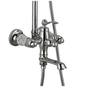 Resim Yapıtaşı Yt724 Retro Banyo Bataryalı Duş Seti Krom Krom 