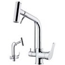 Resim Pemax Water Solutions Arıtma Çıkışlı 3 Yollu Spiralli Batarya - Krom 