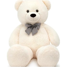 Resim Sevimli 90 Cm Peluş Ayı İle Pembe Konsept Romantik Peluş Ayıcık Buketi Beyaz 