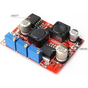 Resim DC-DC Ayarlı Voltaj Yükseltici-Düşürücü Kartı (LM2577 + LM2596) 