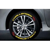 Resim Kom Challenger Rt Sarı Kalıcı Lastik Yazısı Challenger Rt Sticker 4 Kit 