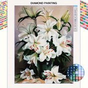 Resim 1 Adet DIY Çiçek Desenli Elmas Boyama Seti, Mozaik Dekoratif Duvar Sanatı, Cadılar Bayramı Süslemesi, 30cm x 40cm Çerçevesiz 5D Elmas Boyama Kiti Yetişkinler ve Çocuklar İçin Başlangıç Seviyesi, Tam Taşlı Yuvarlak Rhinestone At Resmi Ev Dekoru Hediye, Kristal Rhinestone Noktalama Sanat Seti 