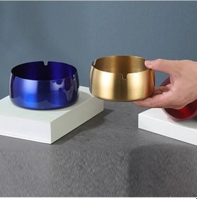 Resim Ulzyvf Yuvarlak Taşınabilir Tablası Sigara Sigara Paslanmaz Metal Masa M Küllüğü Kül İçin Gümüş Gümüş Çelik Ah 