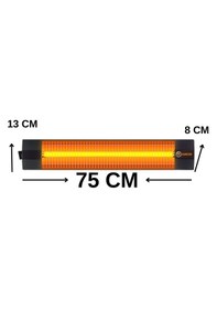 Resim 2500 Watt Termostatlı Sarı Işıklı Elektrikli Kumandasız Infrared Isıtıcı Soba Ip67 Tüm İç Mekânlar İçin 