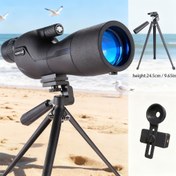 Resim Tripod ve Telefon Adaptörü ile Yüksek Güçlü Spot Teleskobu - 10x Büyütme, Manuel Odaklama, Hedef Atışları, Kuş Gözlemi, Kamp, Konserler, Açık Hava Etkinlikleri için Ergonomik Tasarım, İdeal Doğum Günü veya Noel Hediyesi, Kamp Malzemeleri 
