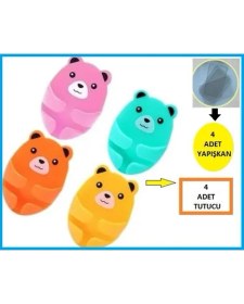 Resim Optana Fiş Tutucu 4 Adet Kendinden Yapışkanlı Kablo Fiş Priz Tutucu Airfreyer Mutfak Düzenleyici 