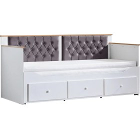 Resim Setay Alaçatı Divan Karyola Çekmeceli Açılır Çift Kişilik Karyola + Soft Yatak 