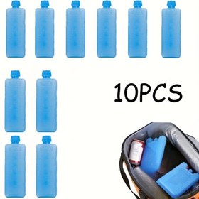 Resim 10 adet Yeniden Kullanılabilir Ultra-İnce Buz Paketleri Öğle Kutuları İçin - Uzun Ömürlü Serin Paketler, Temas Yapmayan Gıda Güvenli, Dayanıklı ve Taşınabilir, Açık Hava, Kamp, Piknik, Ofis, Okul, Seyahat, Piknik Gereksinimleri, Kompakt Tasarım, Yüksek Kaliteli Malzeme, Yemek Hazırlama, Piknik Severler, Ofis Soğutucu, Hafif Soğutucu, Gıda Güvenli Malzeme, Serin Paketler, Ofis Çalışanları 