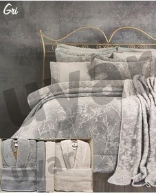 Resim Özdilek Branch Çeyiz Seti Çeyiz Takımı Düğün Paketi Mürdüm Branch Çeyiz Seti 