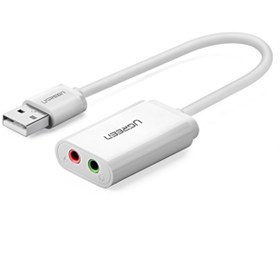 Resim Ugreen Harici 3.5 MM USB Ses Kartı Beyaz 