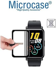Resim Microcase Huawei Watch Fit Mini Tam Kaplayan Kavisli Ekran Koruyucu 3D Pet Film - Siyah 