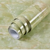 Resim Qingmipy Suya Dayanıklı Kendinden Yapışkanlı Mermer Desenli Duvar Kağıdı - Mutfak, Banyo Ve Oturma Odası İçin 