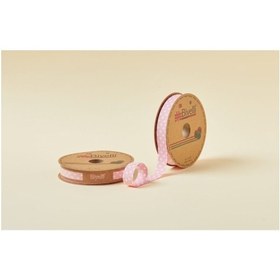 Resim Biye Büyük Puanlı Katlı A16 Pembe 2 cm 25 Metre %65 Koton %35 Polyester 